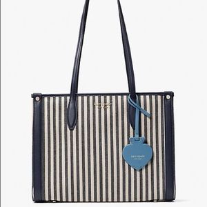 Kate Spade Market Stripe Blue Multi Medium Tote